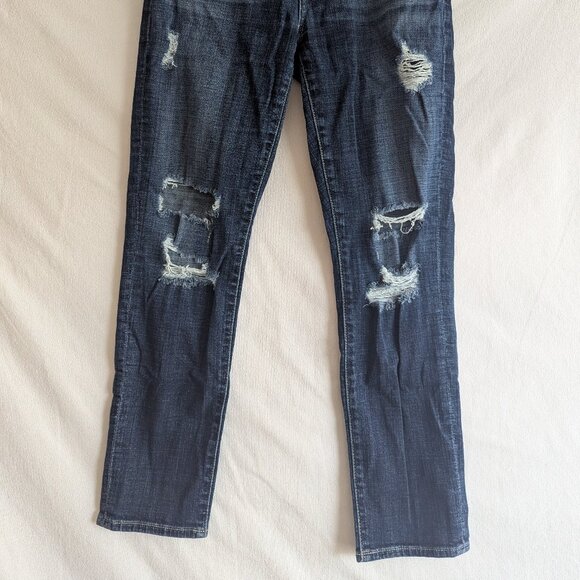 7 For all Mankind distressed boyfriend jeans with button fly, size 25 - Picture 5 of 6